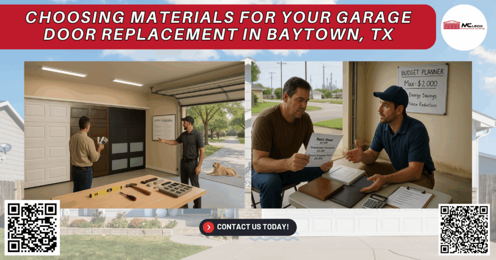Choosing Materials for Your Garage Door Replacement in Baytown, TX - Mcleod Overhead Doors and Springs